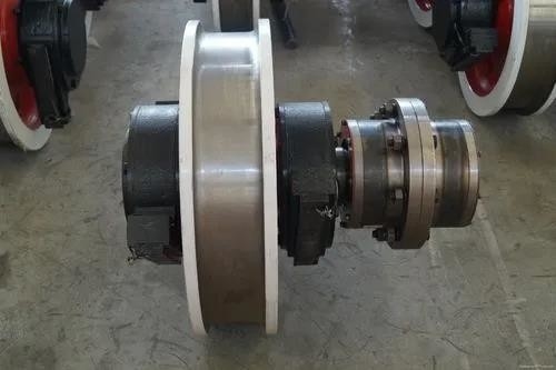 ओवरहेड क्रेन के लिए स्टील क्रेन दस्ता कास्ट एलडी व्हील ब्लॉक सेट