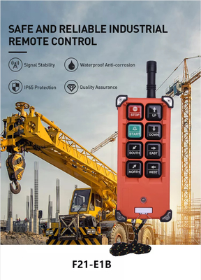 Telecrane औद्योगिक वायरलेस 6 बटन रिमोट कंट्रोल F21-E1b
