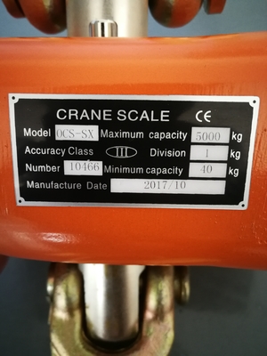 डिजिटल वजनी हुक बैलेंस के साथ 50KG इलेक्ट्रॉनिक क्रेन स्केल