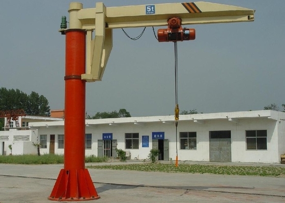 फ़्लोर माउंटेड 5 टन जिब क्रेन 360 इलेक्ट्रिक होइस्ट के साथ रोटेटिंग