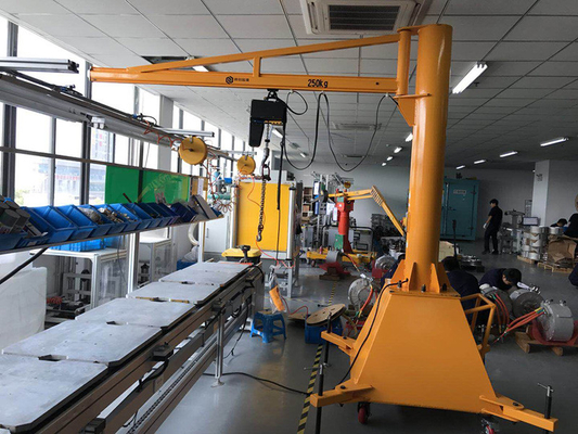 OEM ODM 650cm से 1000cm स्विंग आर्म जिब क्रेन फ्लेक्सिबल रोटेशन: