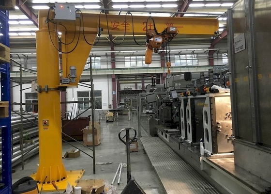 125Kg-5000Kg फिक्स्ड कॉलम माउंटेड जिब क्रेन 360 डिग्री रोटेशन
