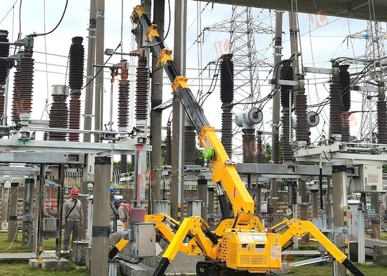 ऑटो लेवल आउटरिगर के साथ टेलीस्कोपिक बूम 1T-8T मिनी स्पाइडर क्रेन