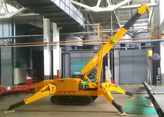 ऑटो लेवल आउटरिगर के साथ टेलीस्कोपिक बूम 1T-8T मिनी स्पाइडर क्रेन