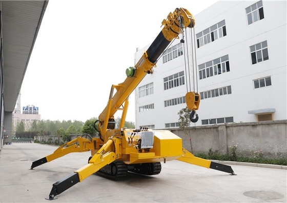 ऑटो लेवल आउटरिगर के साथ टेलीस्कोपिक बूम 1T-8T मिनी स्पाइडर क्रेन