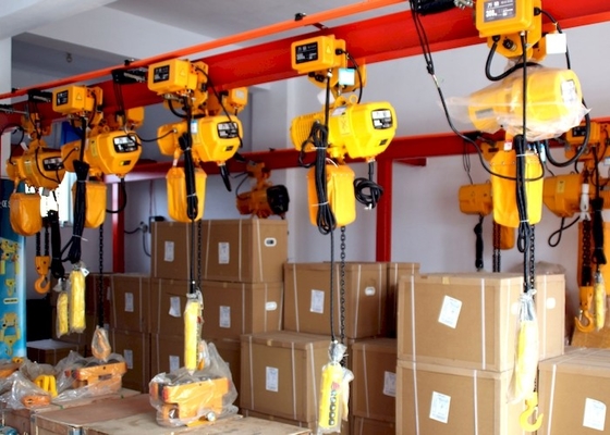 फिक्स्ड हुक सस्पेंशन के साथ ISO9001 500lb 1000lb इलेक्ट्रिक चेन ब्लॉक