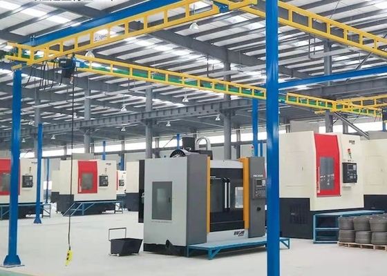 380V 50Hz फ्लेक्सिबल ऑपरेशन KBK क्रेन वर्कस्टेशन 2T एनक्लोज्ड ट्रैक क्रेन