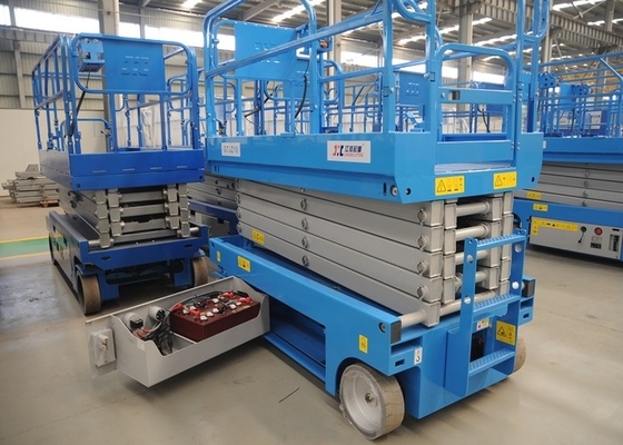 GTJZ 14m 300kg हाइड्रोलिक लिफ्टिंग प्लेटफॉर्म मैंगनीज स्टील मोबाइल एरियल प्लेटफॉर्म