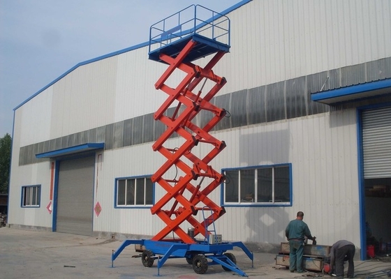 GTJZ 14m 300kg हाइड्रोलिक लिफ्टिंग प्लेटफॉर्म मैंगनीज स्टील मोबाइल एरियल प्लेटफॉर्म
