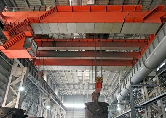 हैवी ड्यूटी प्लांट में 16/3.2t QDY टाइप डबल गर्डर ब्रिज कास्टिंग क्रेन