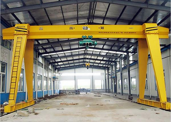 ट्रॉली वायरलेस रिमोट कंट्रोल के साथ 16ton वर्कशॉप सिंगल बीम गैन्ट्री क्रेन